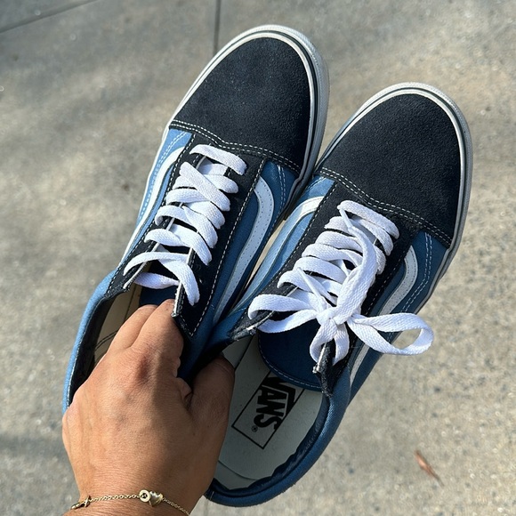 Vans Old Skool Suede/Canvas Shoes - Navy Blue | SoCal Skateshop Vans Old Skool Shoe